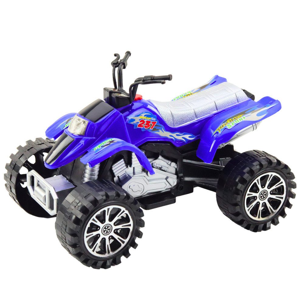 LEAN TOYS Spielzeug-Quad Kinderquad Geländefahrzeug Rückziehauto, (Spar-Set, 1-tlg., 25,5 x 17 x 17 cm robust), Friktionsantrieb, Geländereifen, ohne Batterien