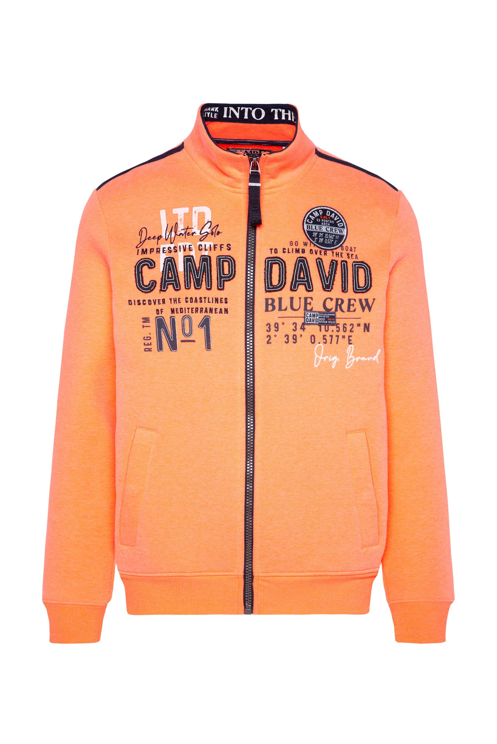 CAMP DAVID Sweatjacke mit Stehkragen günstig online kaufen