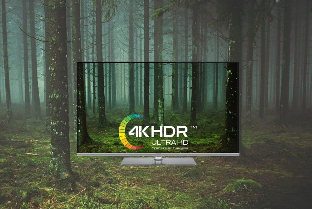 HD, TV, 4K QLED-Fernseher Hanseatic Smart-TV) 43Q850UDS Zoll, cm/43 Ultra (108 Android