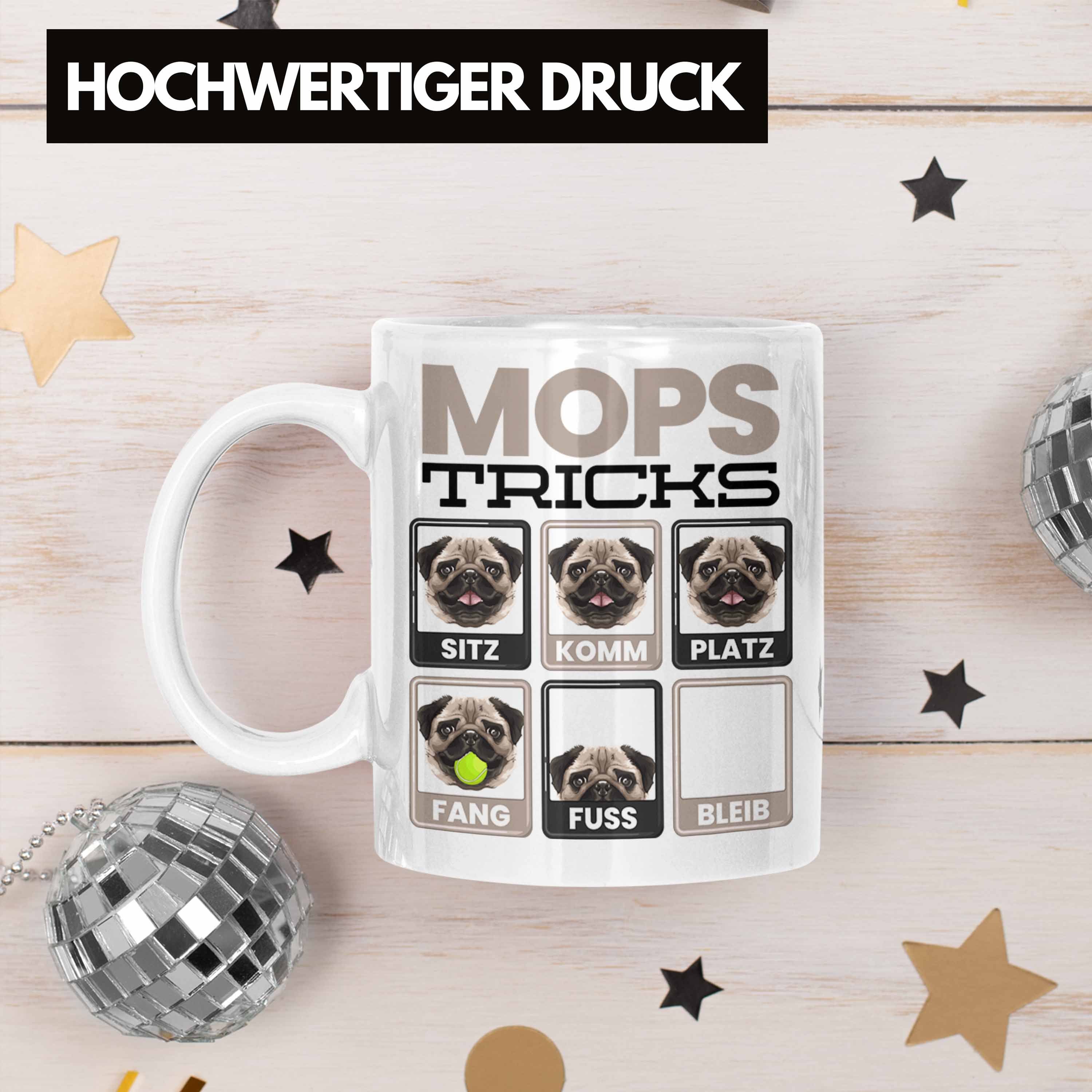 Besitzer Mops Mops Geschenkidee Tasse Tasse Trendation Weiss Tricks Geschenk Spruch Lustiger