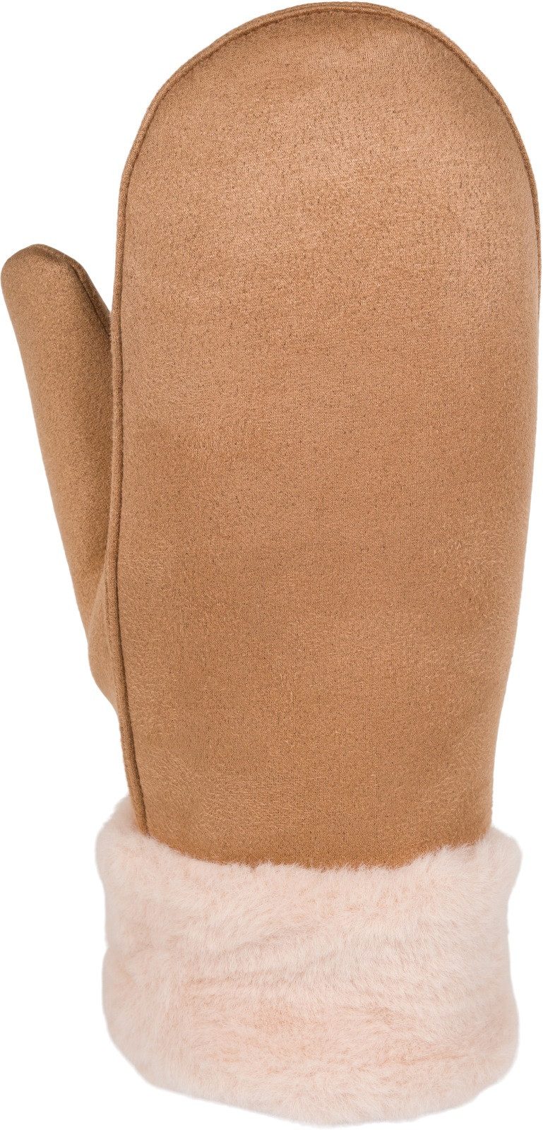 styleBREAKER Fäustlinge Veloursleder Optik Fäustlinge mit günstig online kaufen