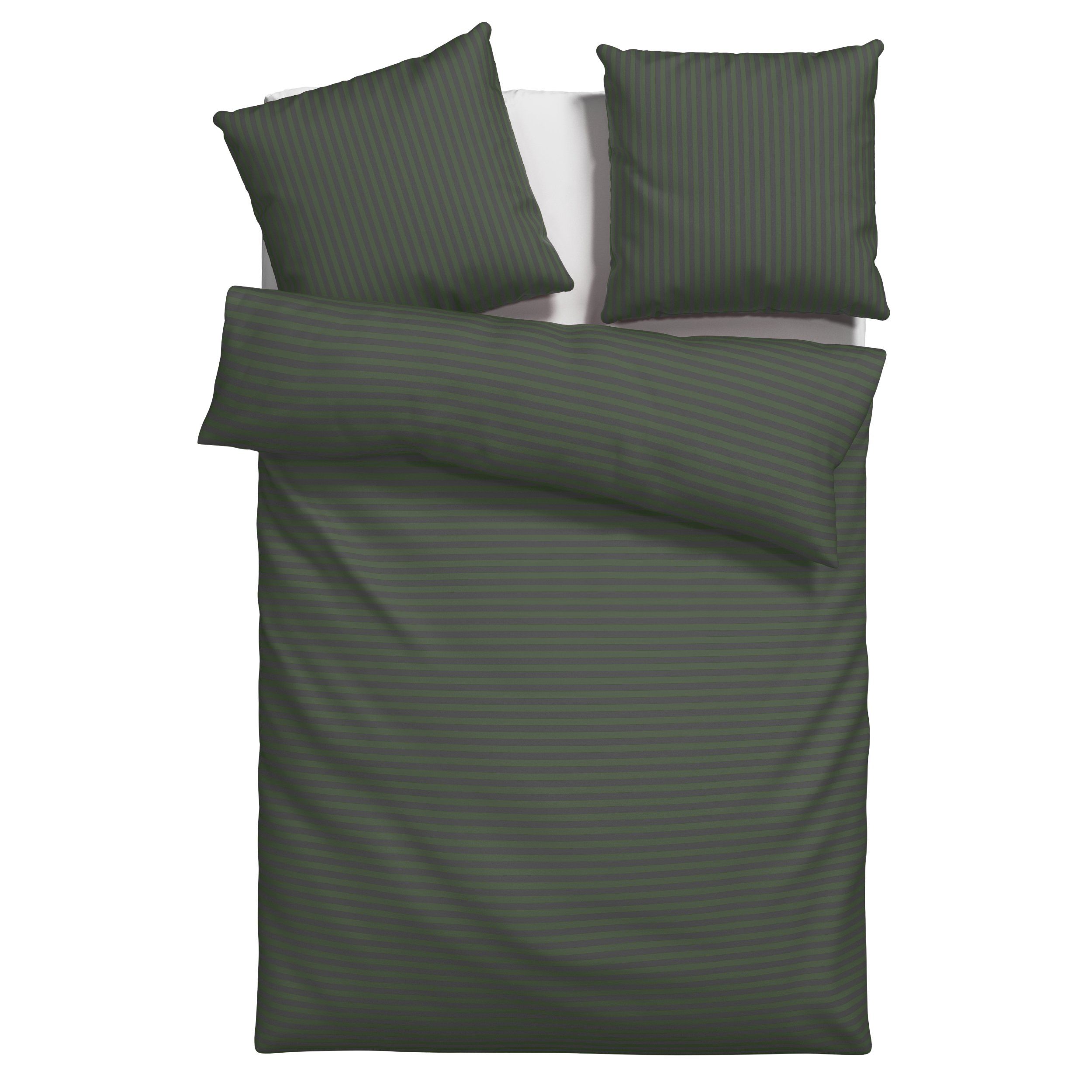 Bruno Banani Bettwäsche Jassen mit feinen Querstreifen, Biber (135g/m), 2 teilig, moderne Streifen-Bettwäsche, mehrere Qualitäten, auch Premium – Bild 2 von 5