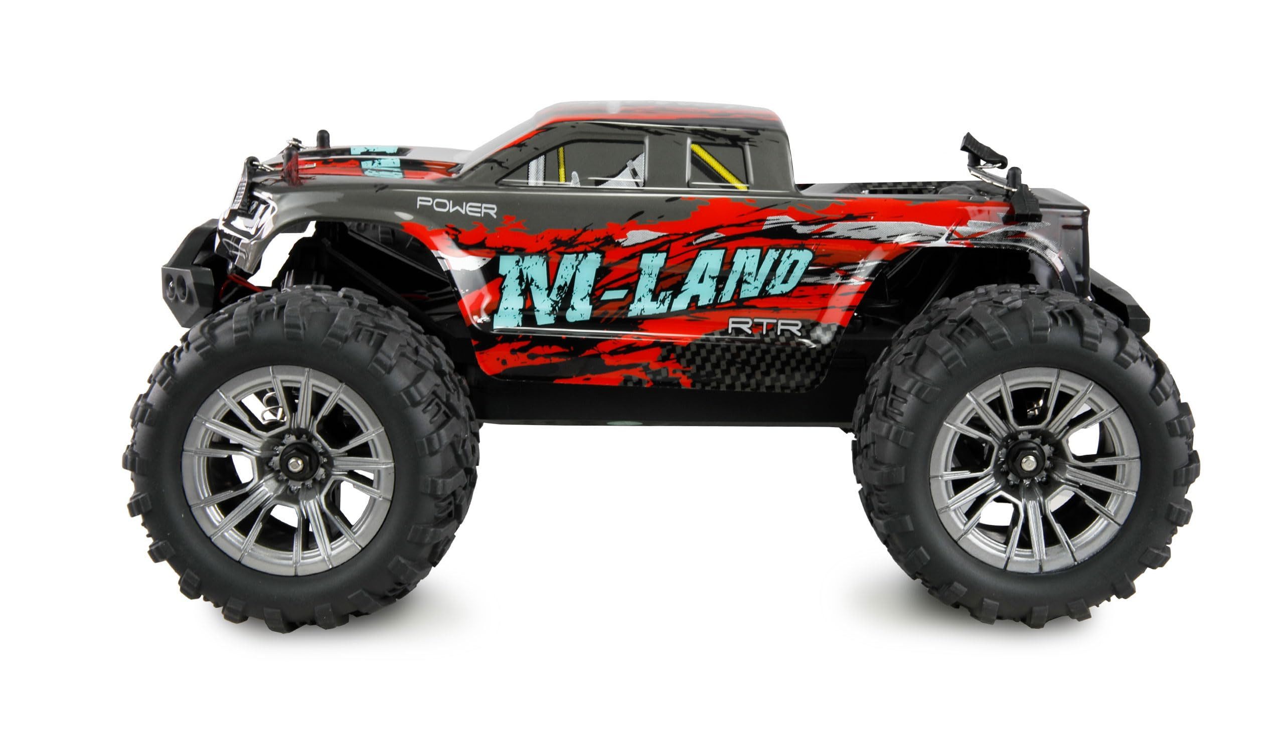Amewi RC-Auto Ame M-Land Monstert 48km/h rot, Geschwindigkeit bis 48 km/h, rotes Design