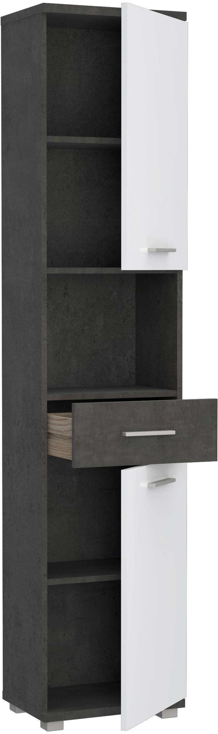 FORTE Hochschrank "Champ", Hochschrank, Stauraum, 2 Türen, Schubkasten günstig online kaufen