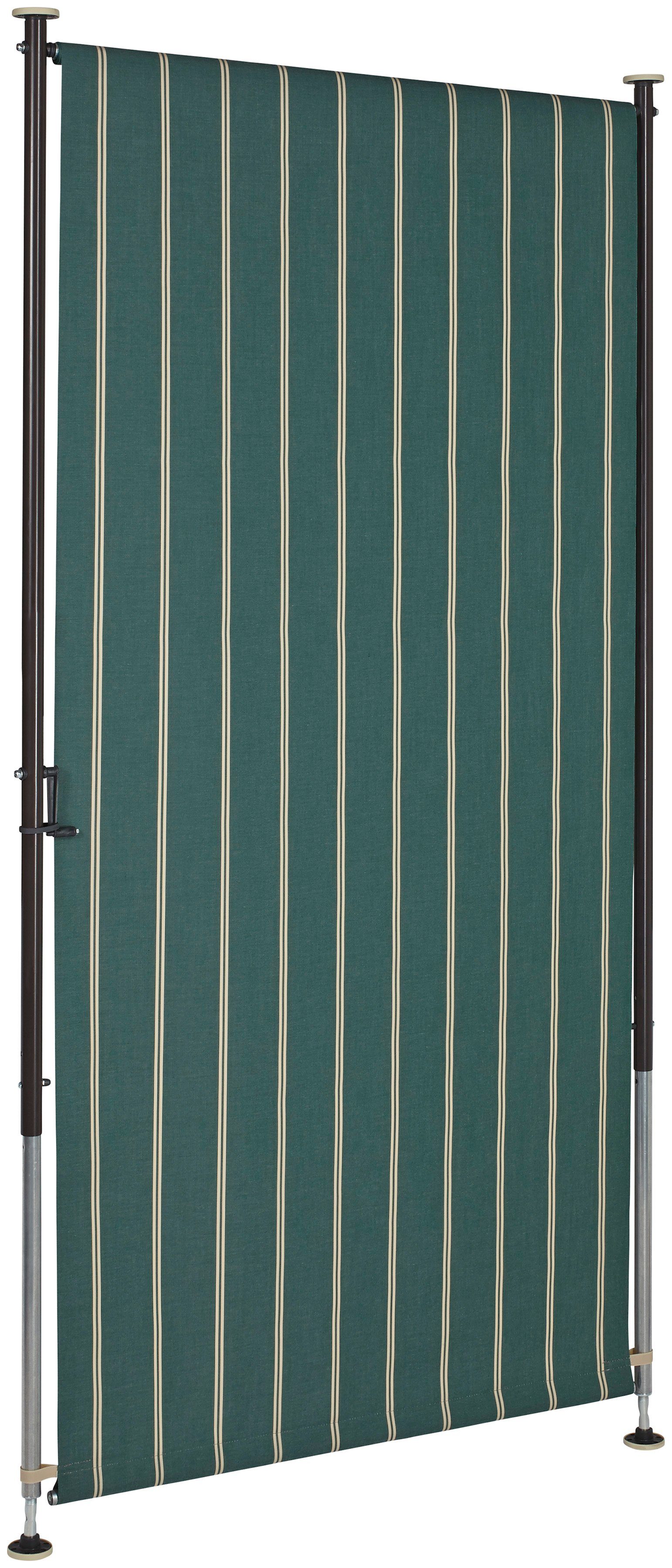 Angerer Freizeitmöbel Klemm-Senkrechtmarkise grün/weiß, BxH: 150x225 cm