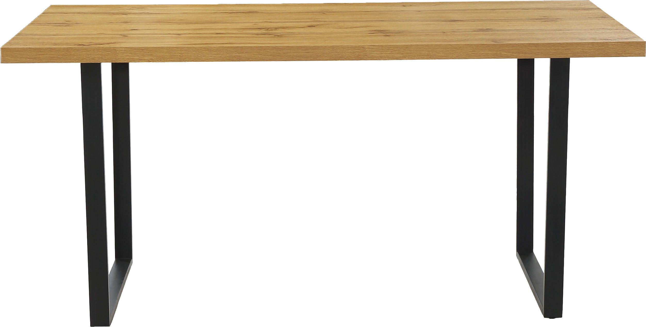Jockenhöfer Gruppe Esstisch Leipzig, stilvolle Wildeiche-Optik, melaminbeschichtet, 160x80 cm