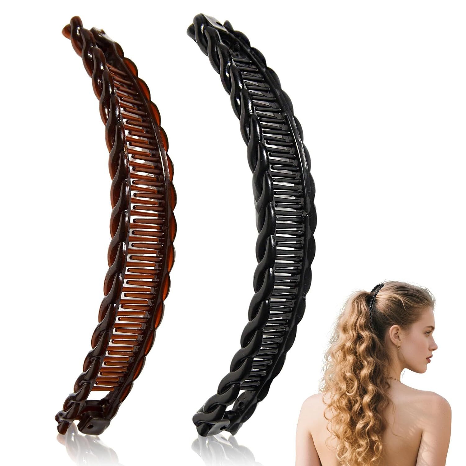 Bextsrack Haarclip 2er Set Bananen-Haarklammern– Dekorative Haarschmuck, 2-tlg.