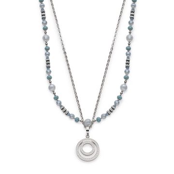 LEONARDO Edelstahlkette Jewels 88 Misano Darlins Glas Hämatit 88 cm