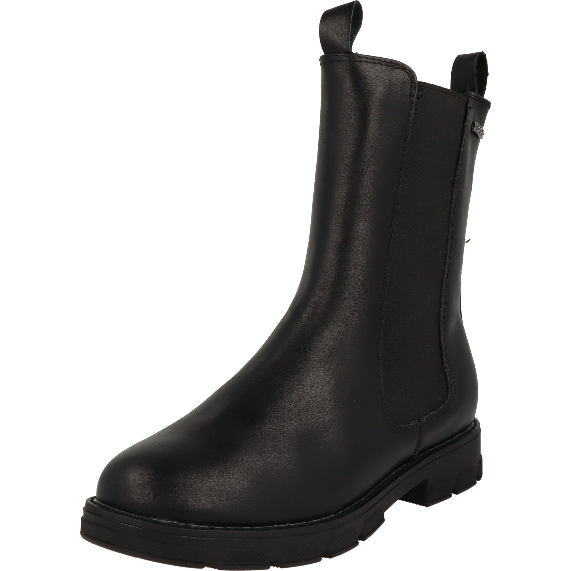 Indigo Mädchen Schuhe Chelsea Tex Boots Stiefel 454-142 Schwarz  Winterstiefel Wasserabweisend, Reißverschluss auf der Innenseite