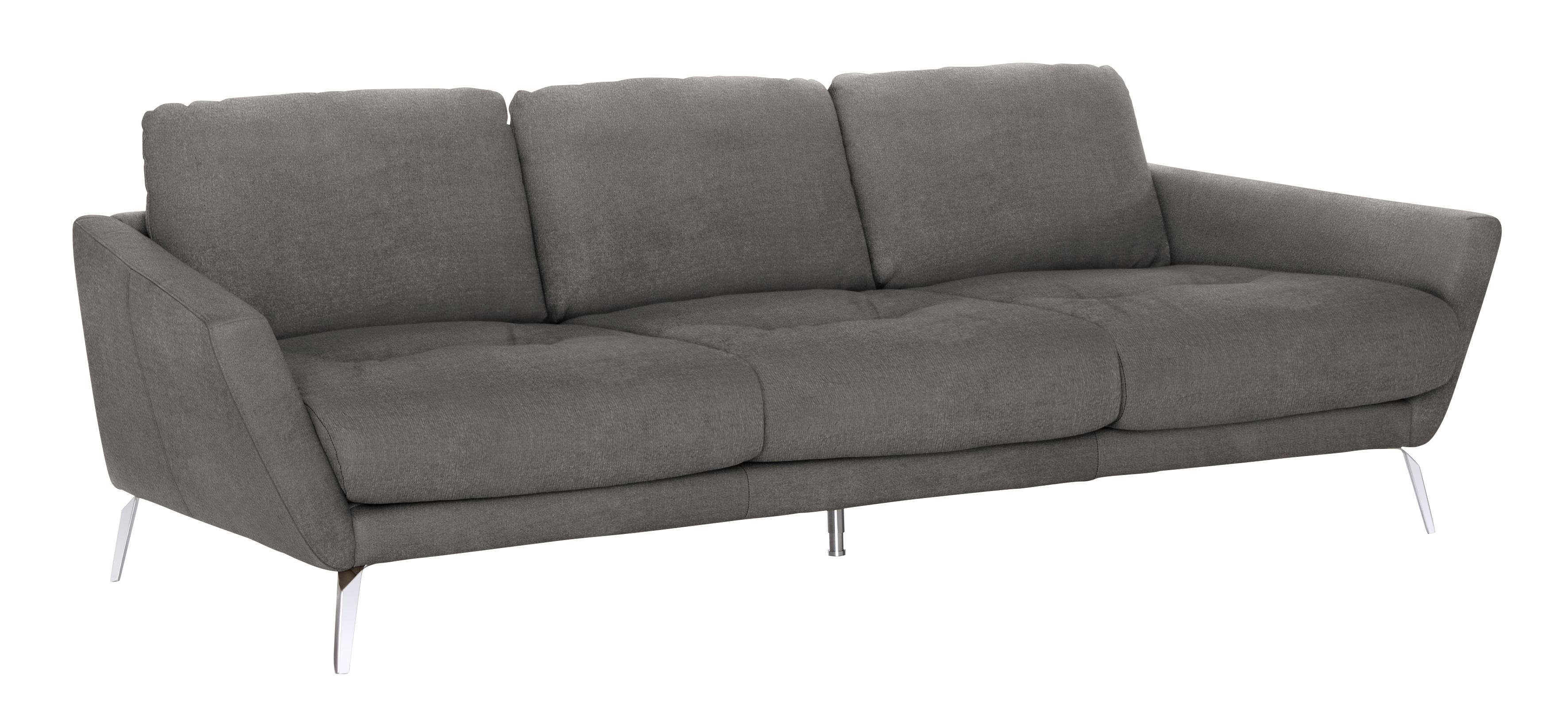 softy, dekorativer Chrom Füße Heftung Big-Sofa W.SCHILLIG Sitz, im glänzend mit