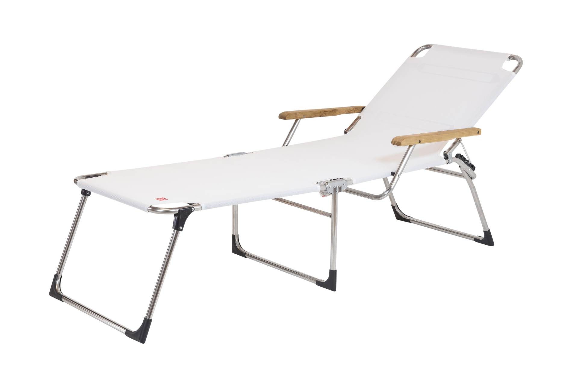 Fiam Gartenliege Sonnenliege Amigo 40 plus Weiß mit Armlehne von FIAM