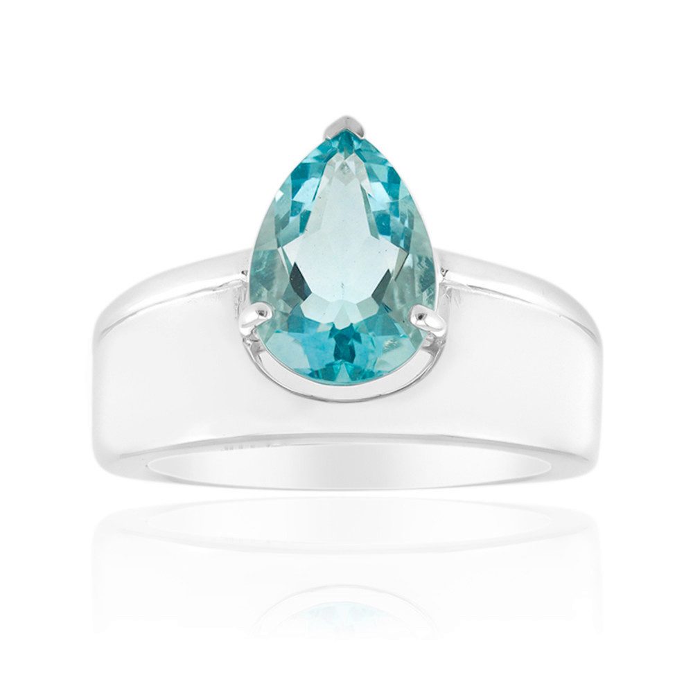 Cavill Solitärring Cavill eleganter Fluorit Tropfenring, 925 Sterling Silber, 1,84 ct (1-tlg)