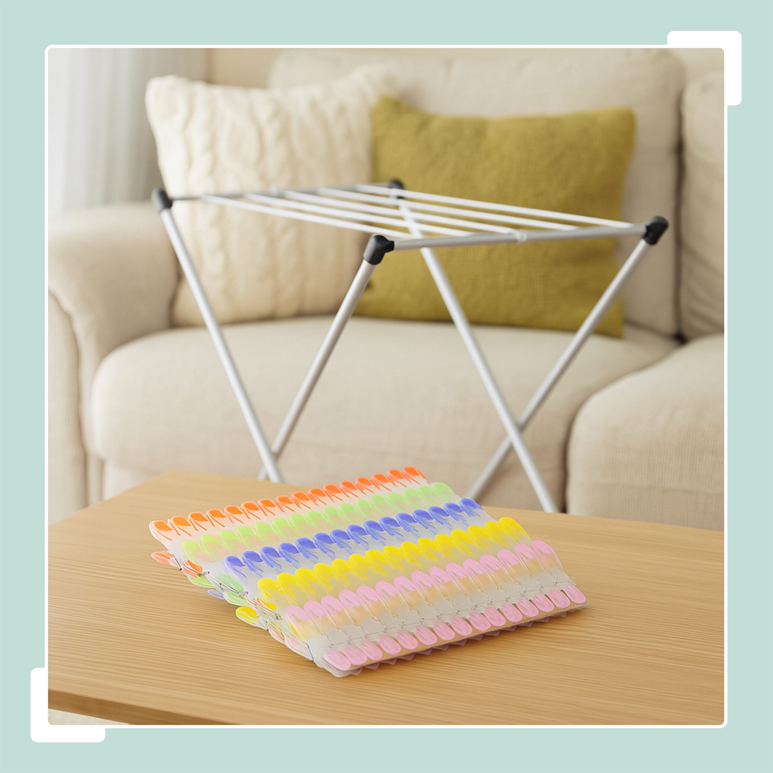 relaxdays Wäscheklammern Wäscheklammern Soft-Grip 75 Stück