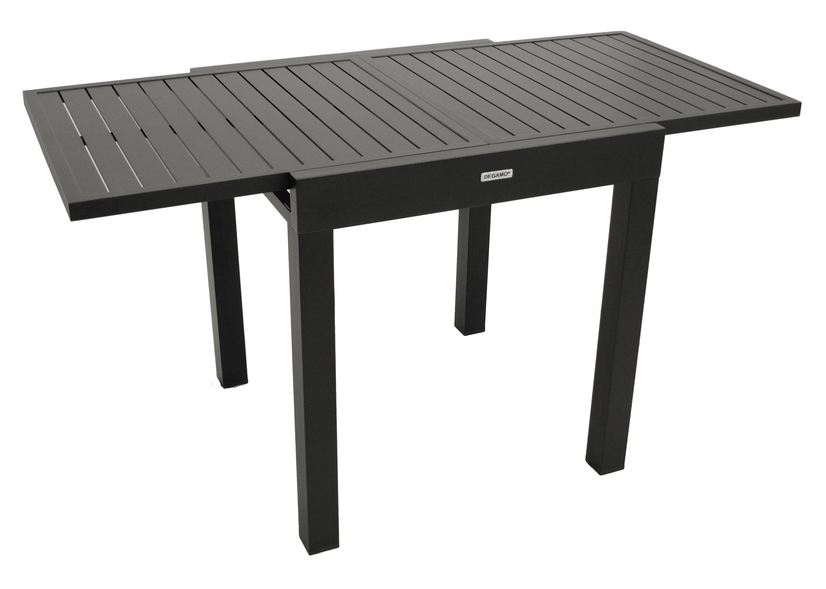 DEGAMO Gartentisch ALCUDIA, ausziehbar 70/140x70cm, Aluminium