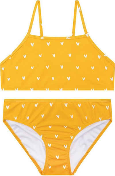 Swim Essentials Bandeau-Bikini Swim Essentials UV-Bikini, für Mädchen orange Herzen Muster 1–12 Jahre