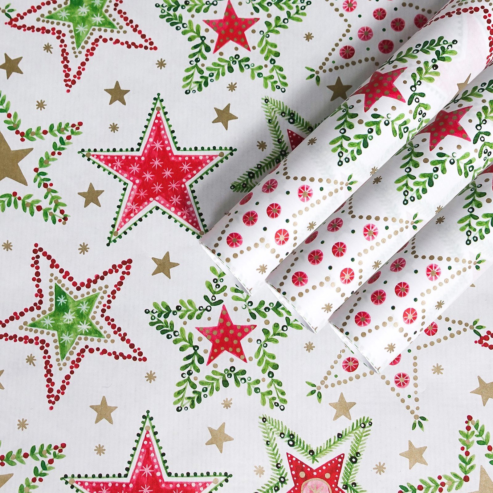 maDDma Geschenkpapier 3 Rollen WeihnachtsGeschenkpapier, Weihnachten 1