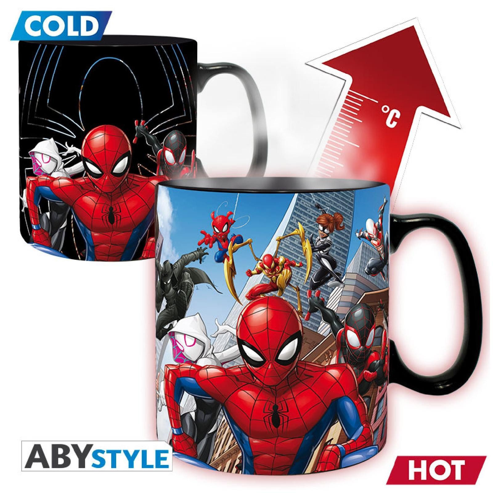 ABYstyle Tasse MARVEL - Tasse Heat Change - 460 ml Spider-Man Multiverse