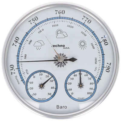 technoline Technoline WA 3090 rundes BaroMeter mit Thermo-Hyg Wetterstation