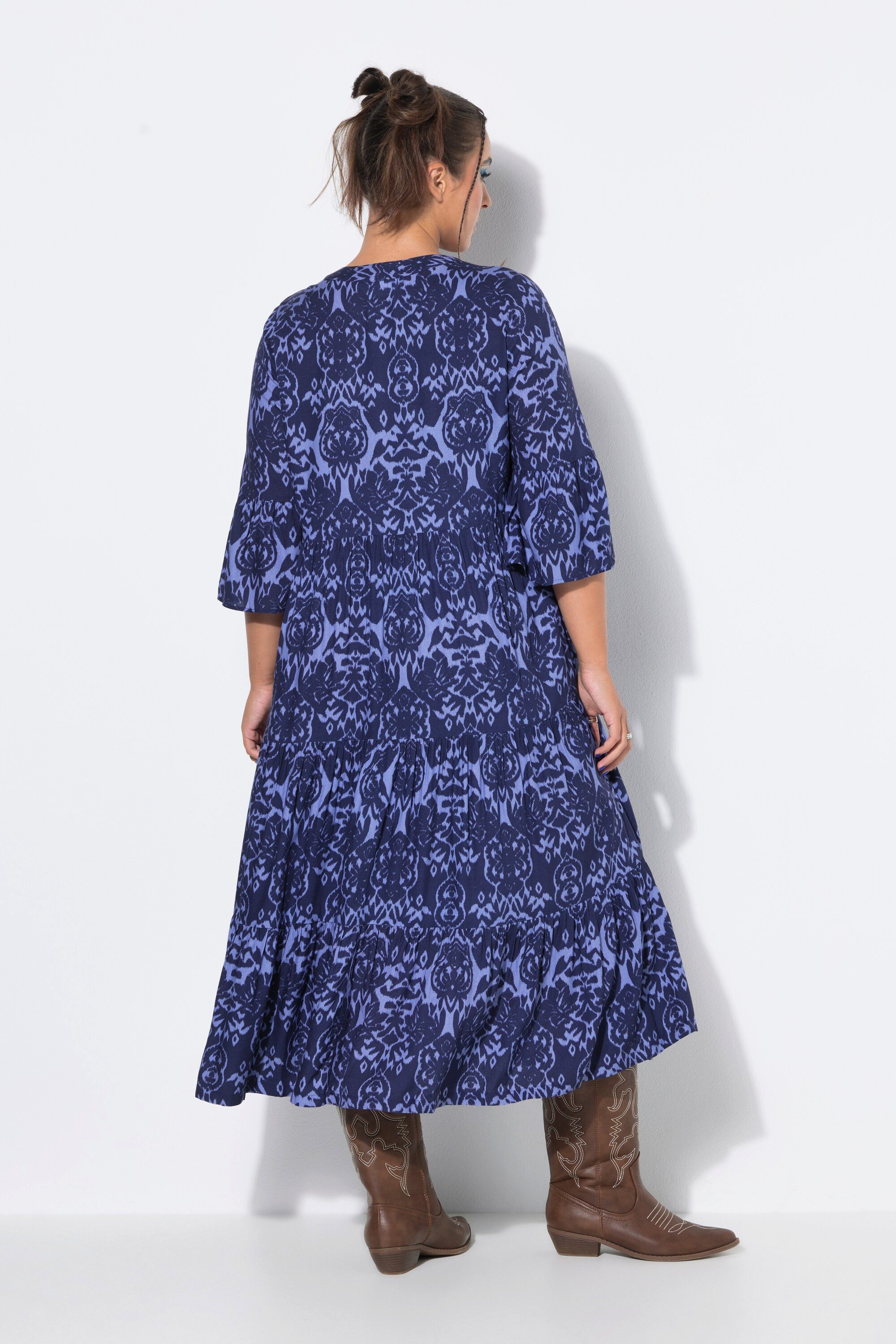 Studio Untold Midikleid Midikleid A-Line Alloverprint Volants
