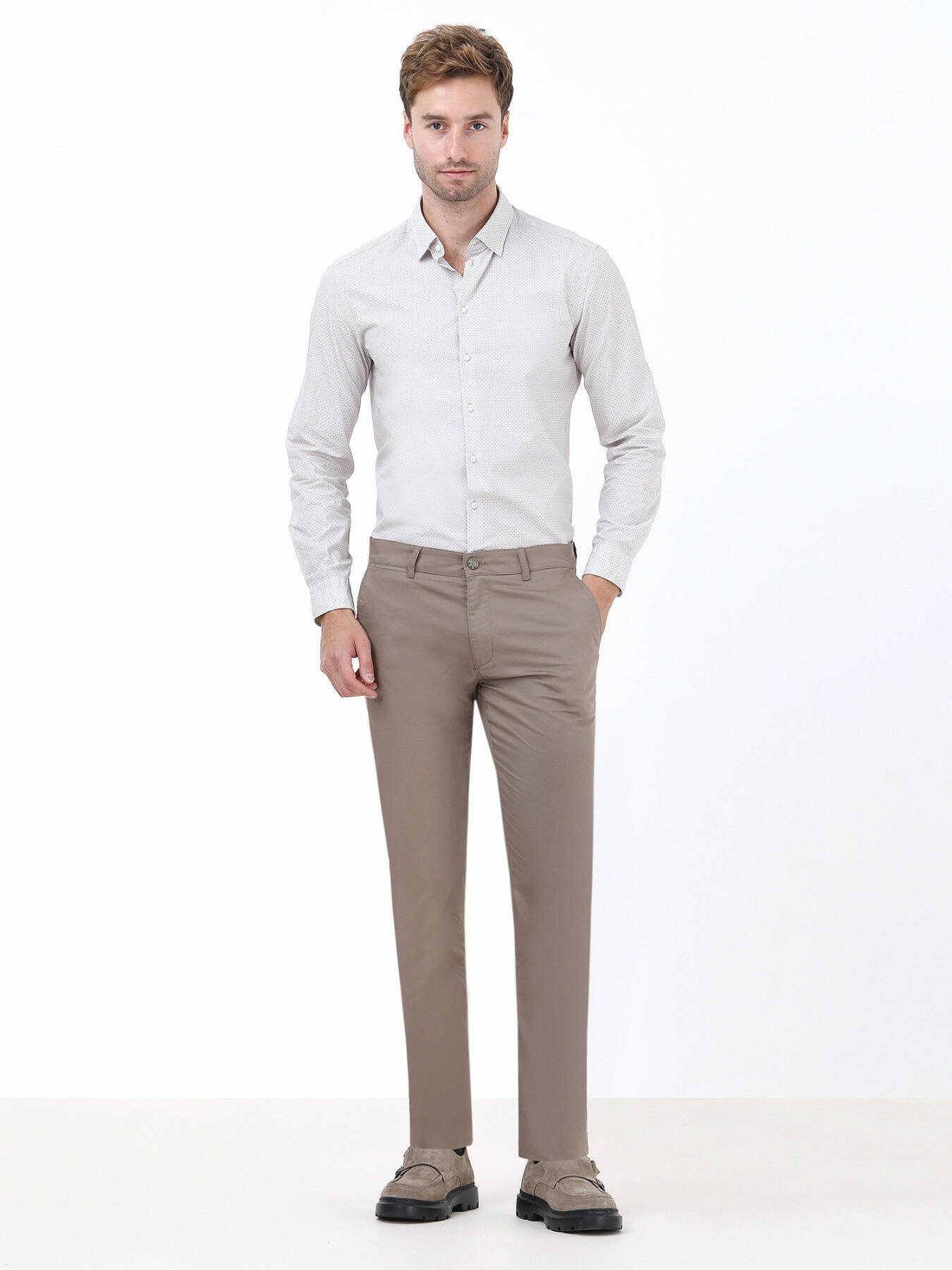 KİP Chinohose Lässige, gewebte Slim-Fit-Hose aus Baumwollmischung