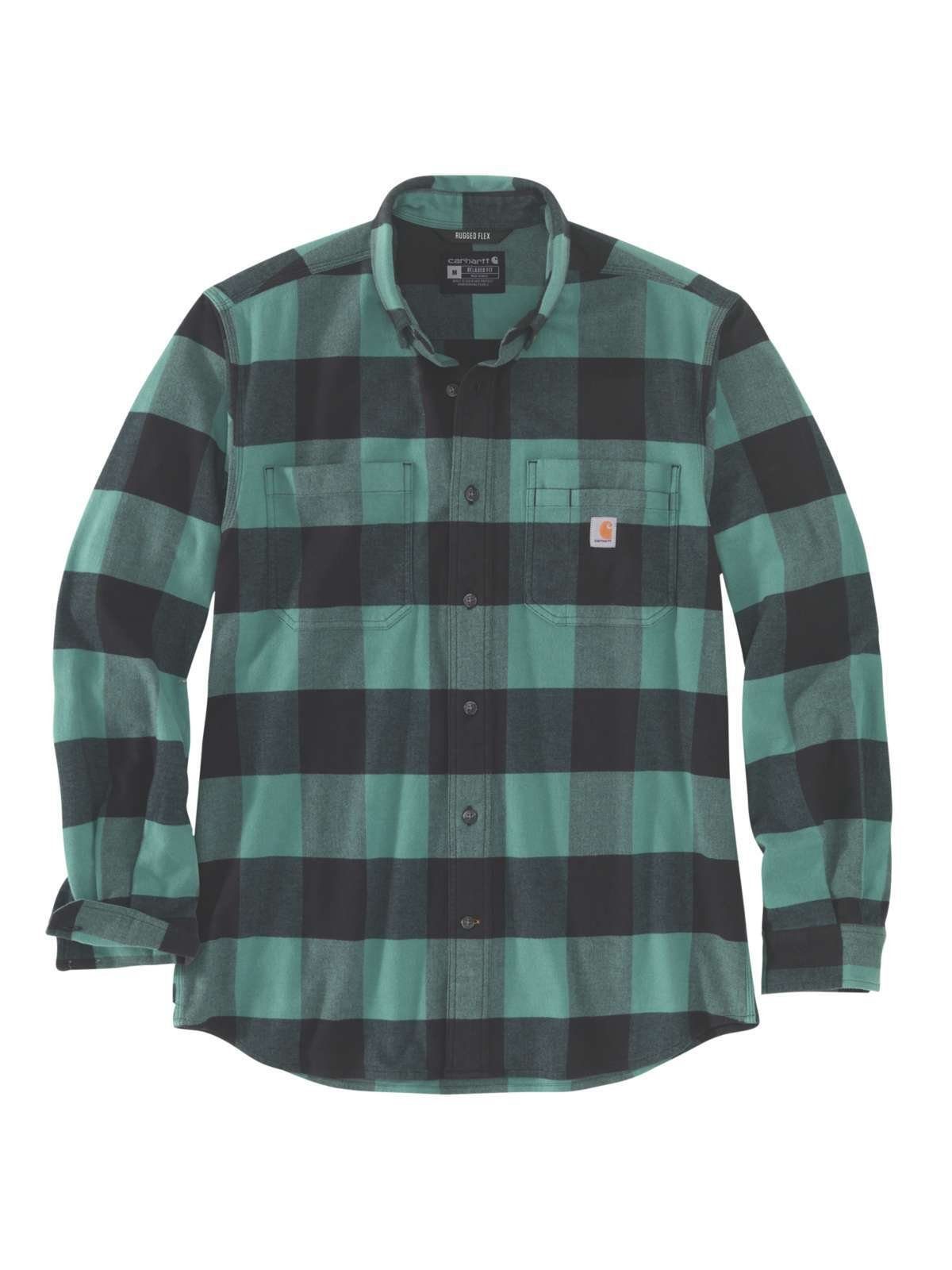Carhartt Langarmhemd Carhartt Flanellhemd Langarm Slate Grün | Hemden