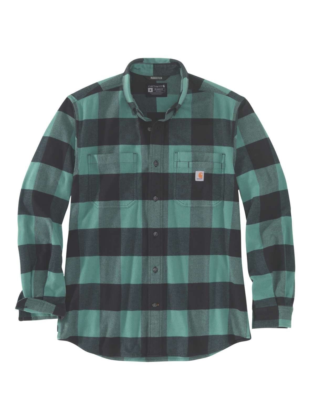 Carhartt Langarmhemd Carhartt Flanellhemd Langarm Slate Grün