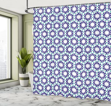 Abakuhaus Duschvorhang Moderner Digitaldruck mit 12 Haken auf Stoff Wasser Resistent Breite 175 cm, Höhe 180 cm, Mosaik Klassische marokkanische Design Kunst