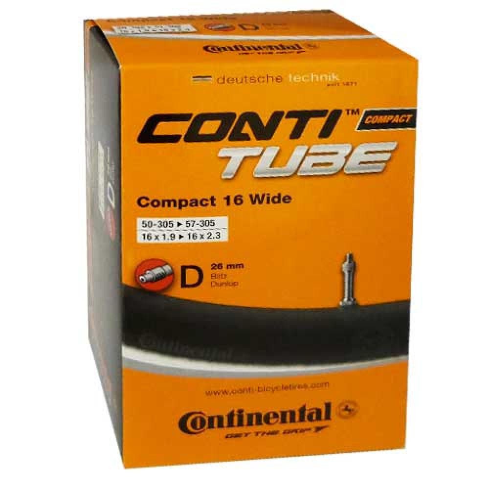 Fahrradschlauch Continental Schlauch Conti Compact wide 16 16x1.90/2.50" 50/62-305 DV