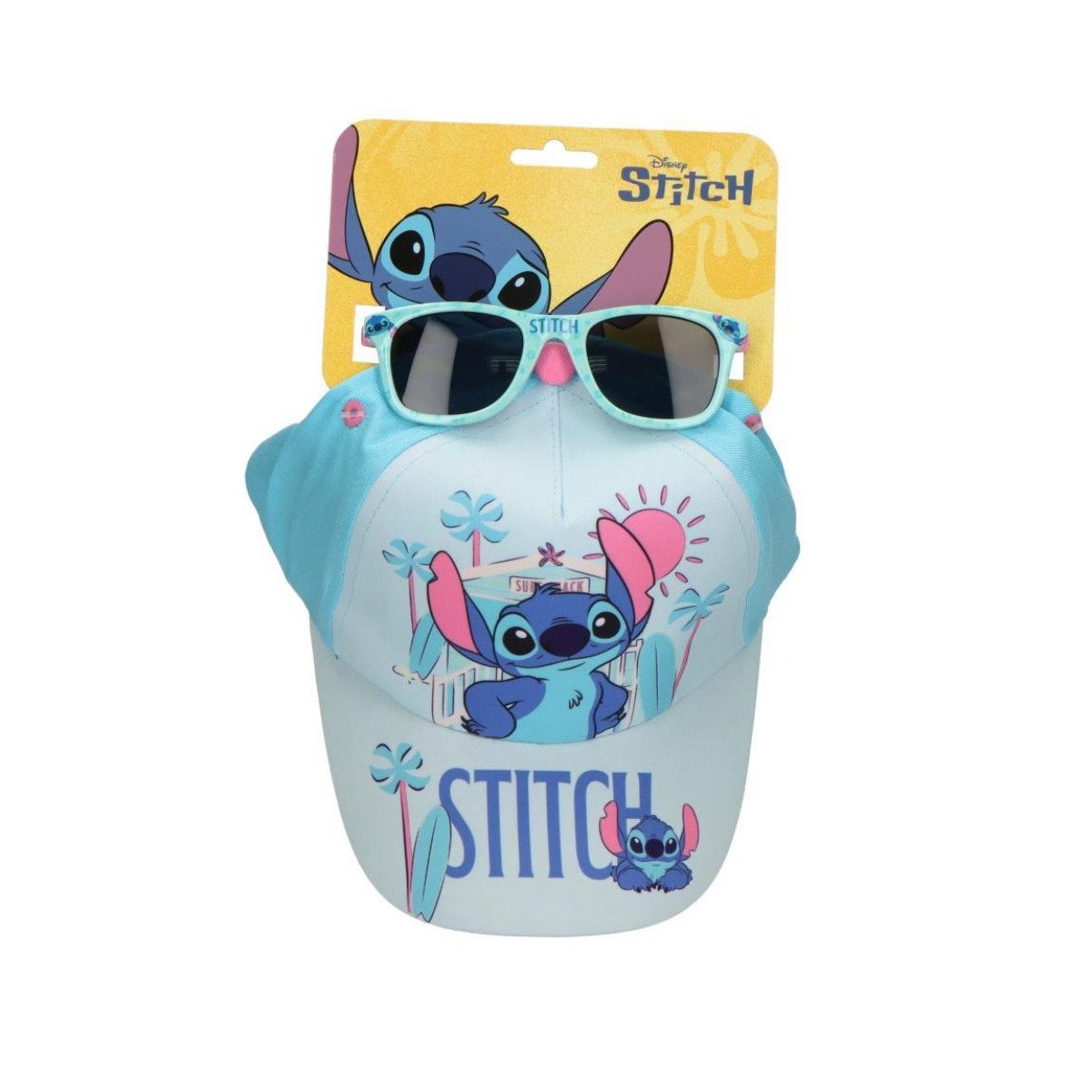 Lilo & Stitch Baseball Cap Kinder Cap Set mit Sonnenbrille Blau (2-St)