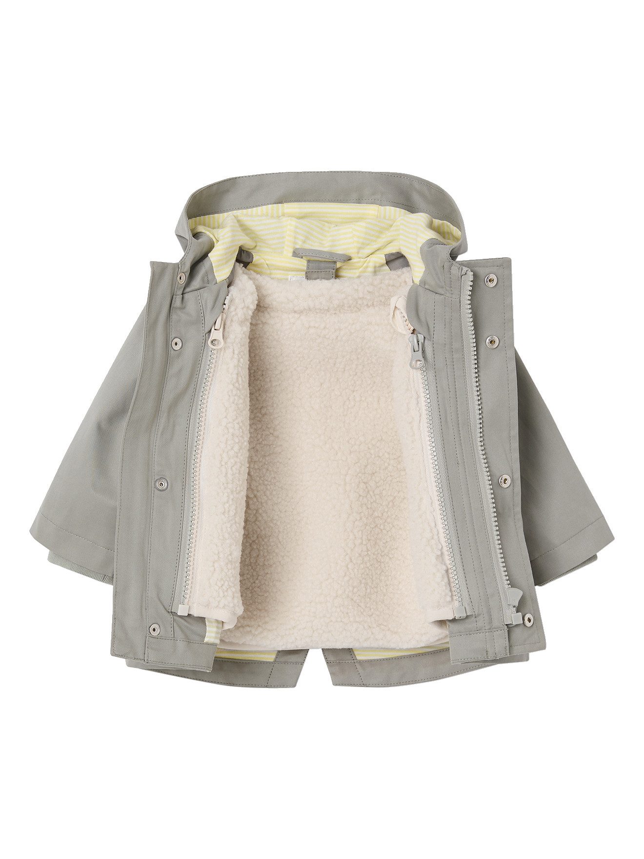 vertbaudet Parka Baby-Übergangsjacke mit Teddyfleece-Weste 3-in-1