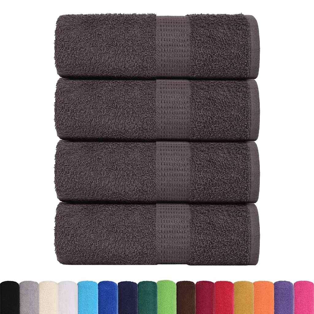 vidaXL Handtuch Waschlappen 4 Stk. Anthrazit günstig online kaufen