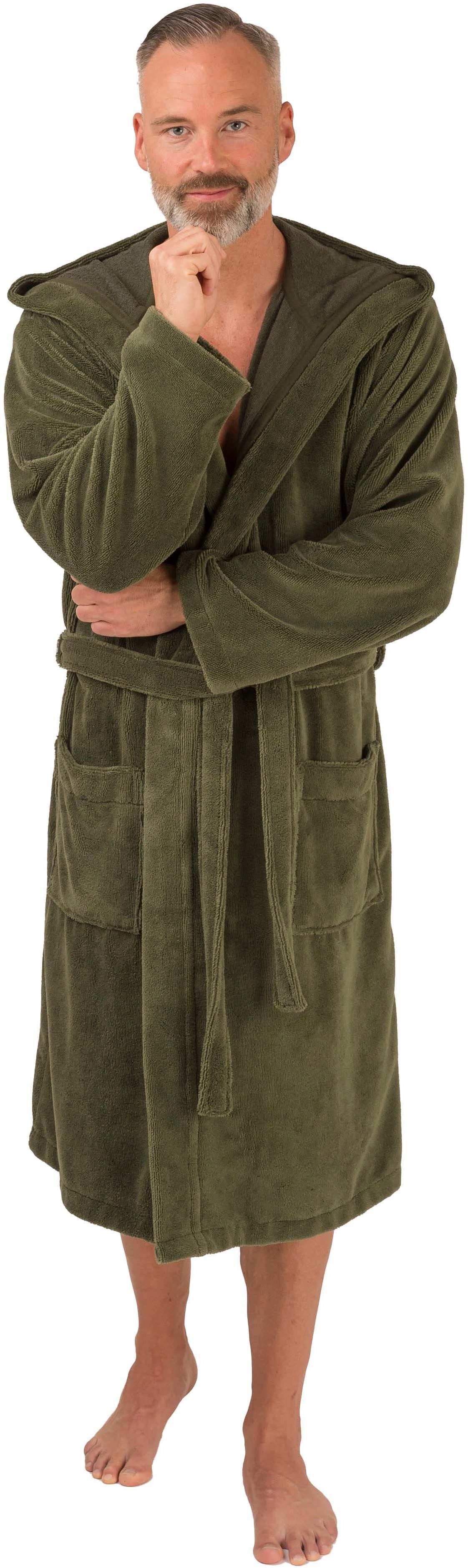 Wewo fashion Herrenbademantel 1106, Langform, Velours, Kapuze, Gürtel, kusc günstig online kaufen