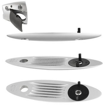 SO-TECH® Möbelbeschlag 2er Set Tischverbinder SURF silberfarbig Tischplattenverbinder (2 St), Bauhöhe 17 mm Tischbeschlag inkl. Befestigungsmaterial