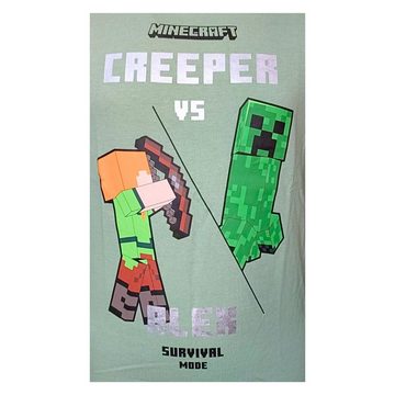 Minecraft T-Shirt Creeper vs Alex Kinder Gamers Kurzarmshirt Gr. 116-152 cm