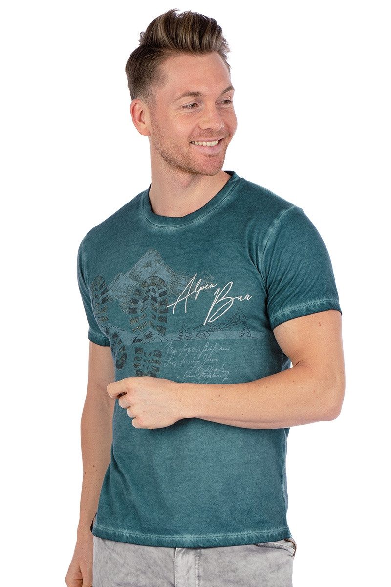 Trachtenshirt Trachtenshirt Herren - ONUR - petrol, torf