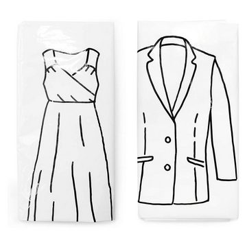 Kikkerland Kleidersack Kleiderhülle Schutzhülle Kleiderschutz Kleiderschutzhüllen (4 St) Kunststoff 2 Größen Mit Bügelöffnung
