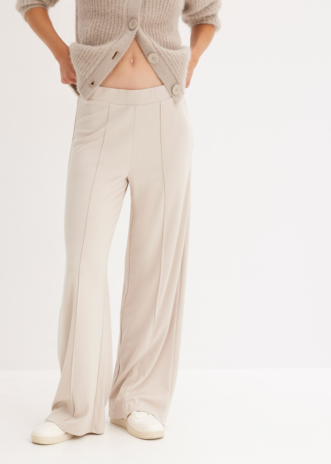 bonprix Jerseyhose aus Viskose, Polyester und Elasthan, lockere loose fit P günstig online kaufen