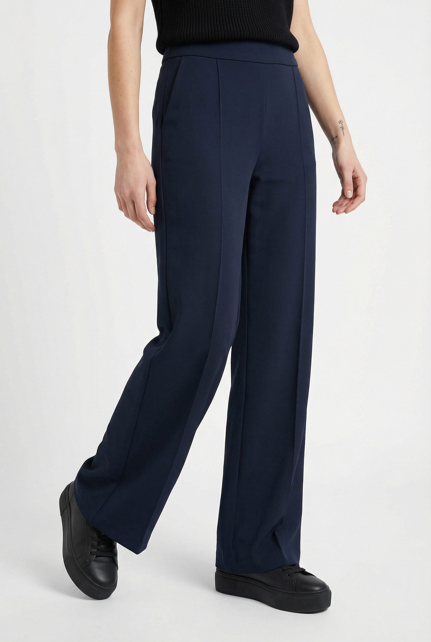 comma Jogger Pants mit weitem Bein, Sommerhose