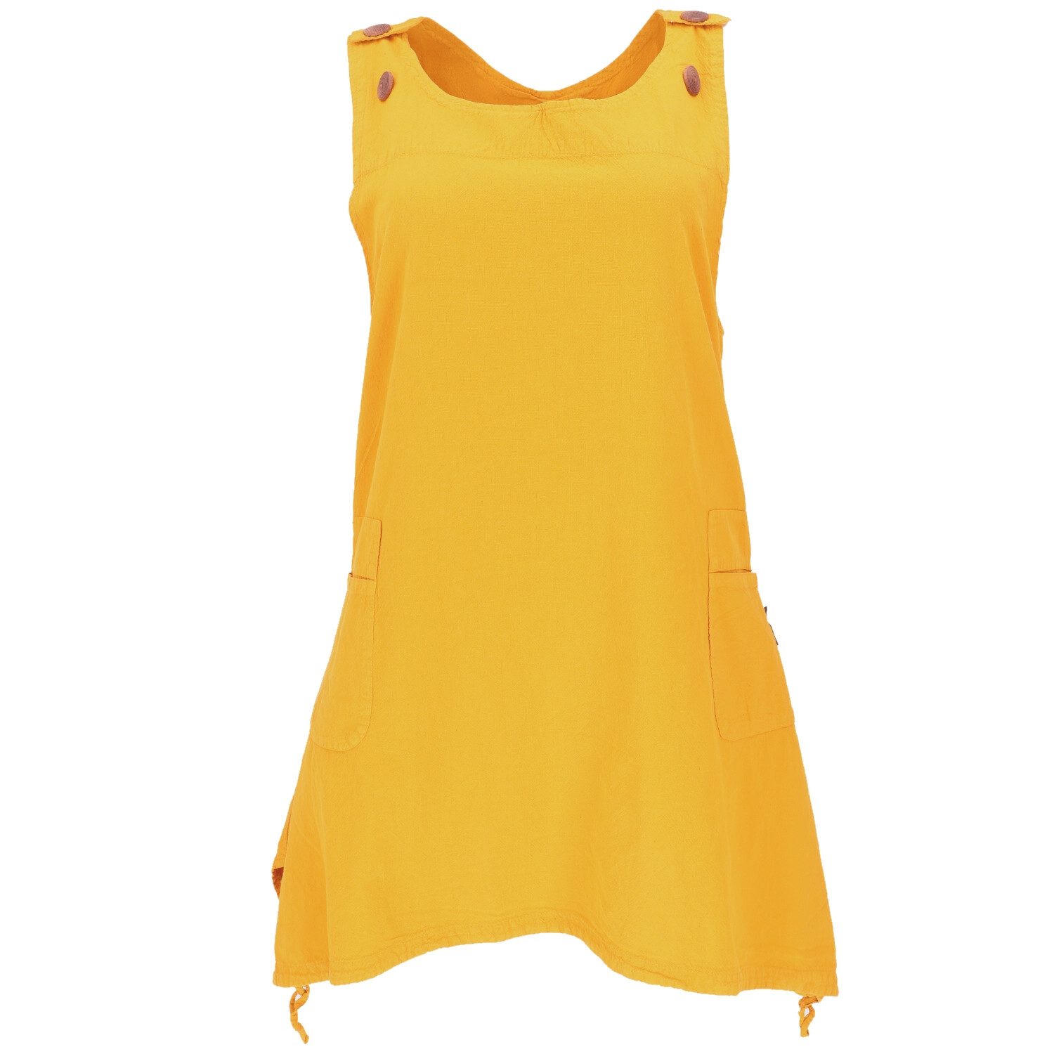 Guru-Shop Midikleid Latzrock, oversize Trägerkleid, Latzkleid,.. alternative Bekleidung