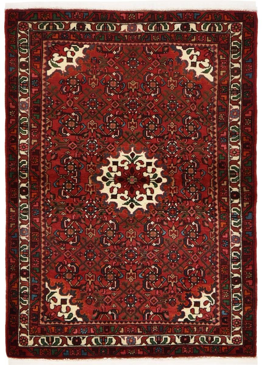 Orientteppich Hosseinabad 109x155 Handgeknüpfter Orientteppich / Perserteppich, Nain Trading, rechteckig, Höhe: 12 mm
