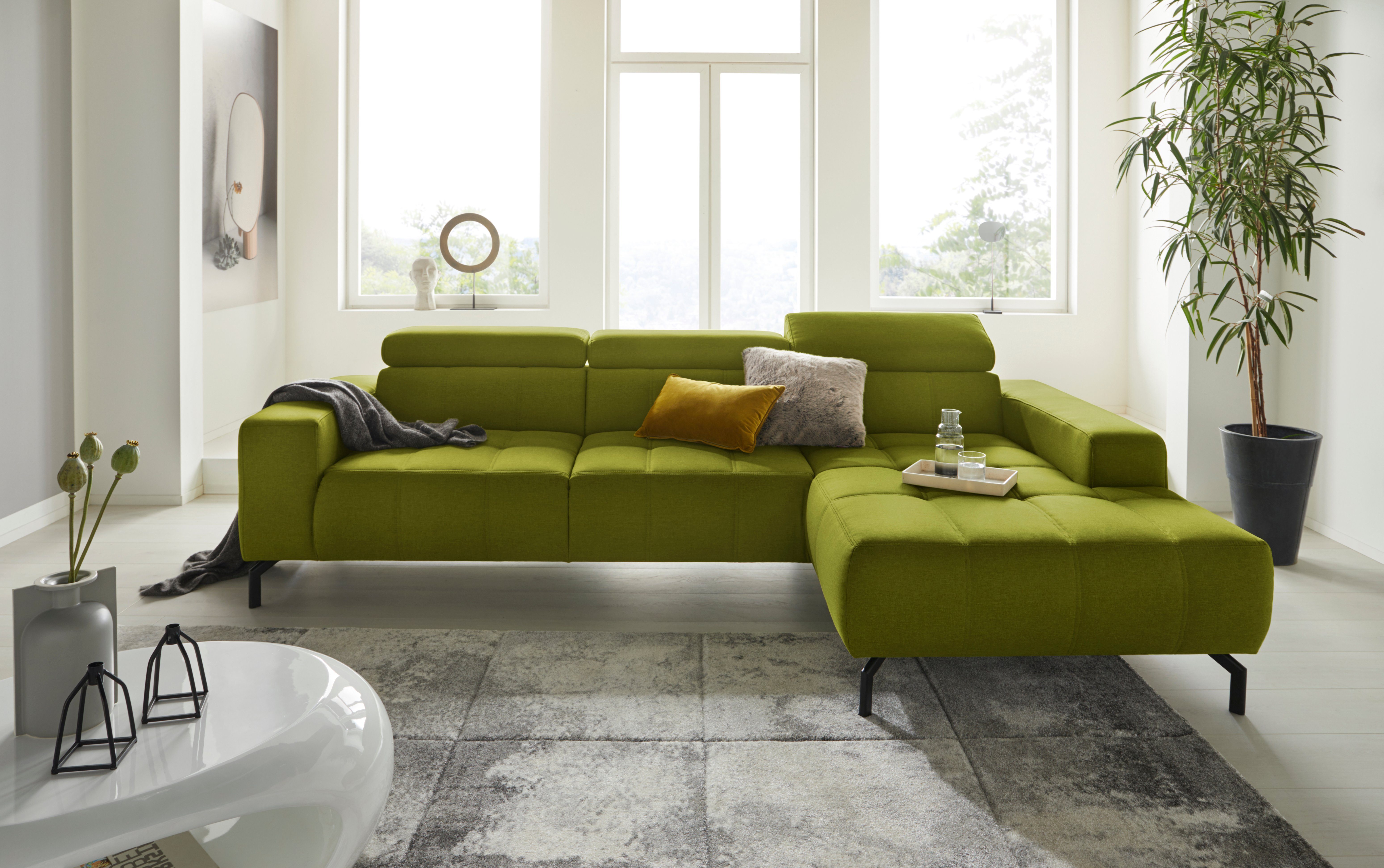 DOMO collection Ecksofa "Cunelli tolle Sitznähte als Designelement, fester günstig online kaufen