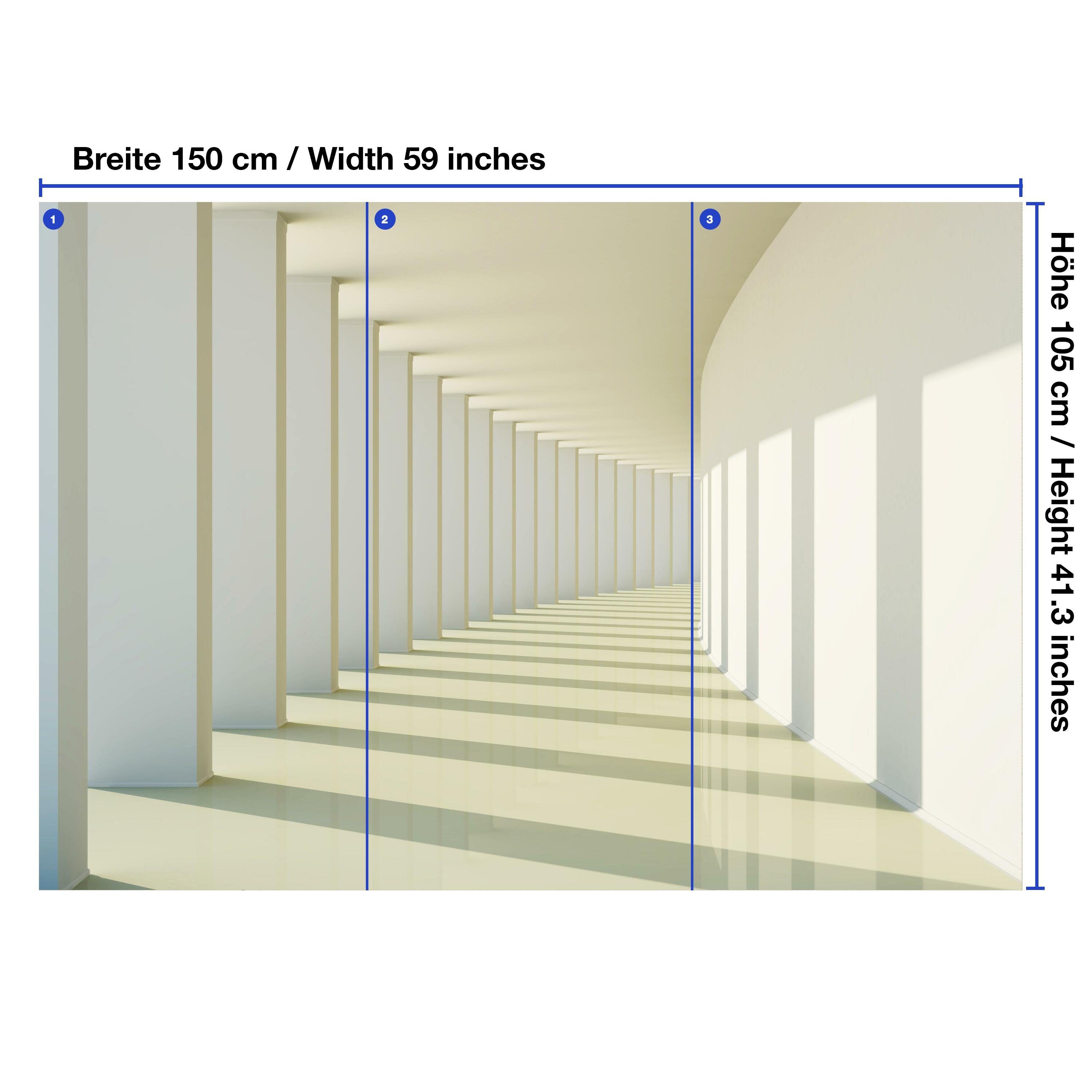 wandmotiv24 Fototapete Korridor Säulen Wandtapete, Motivtapete, matt, glatt, Vliestapete Optik, 3D