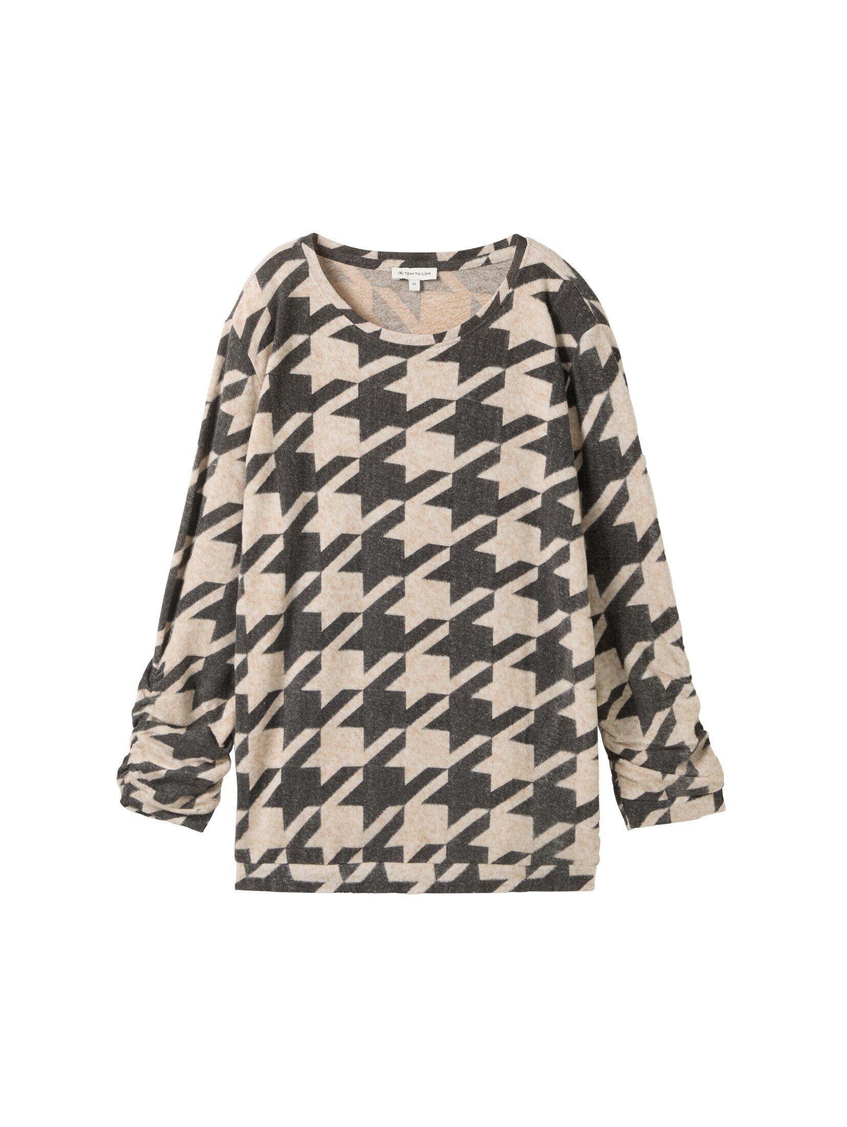 TOM TAILOR 3/4-Arm-Shirt T-Shirt Soft-Touch Shirt mit Raffärmeln günstig online kaufen