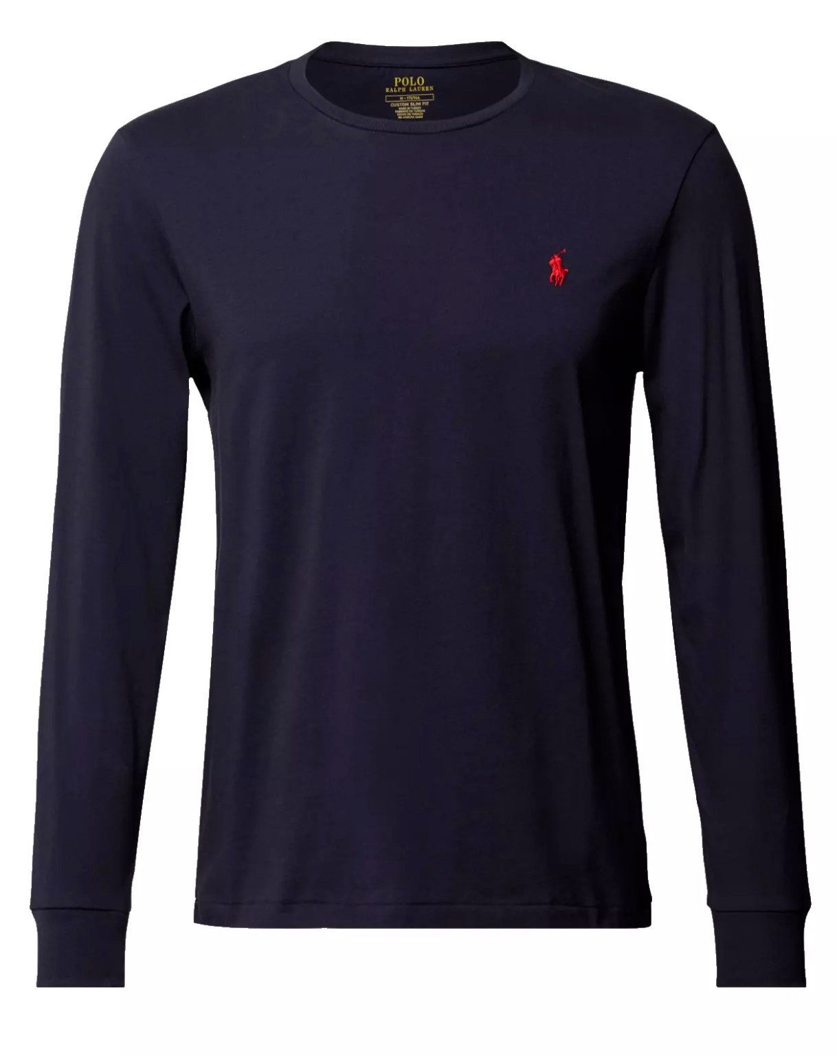 Polo Ralph Lauren Langarmshirt Herren Longsleeve Custom Slim Fit Gerippten günstig online kaufen