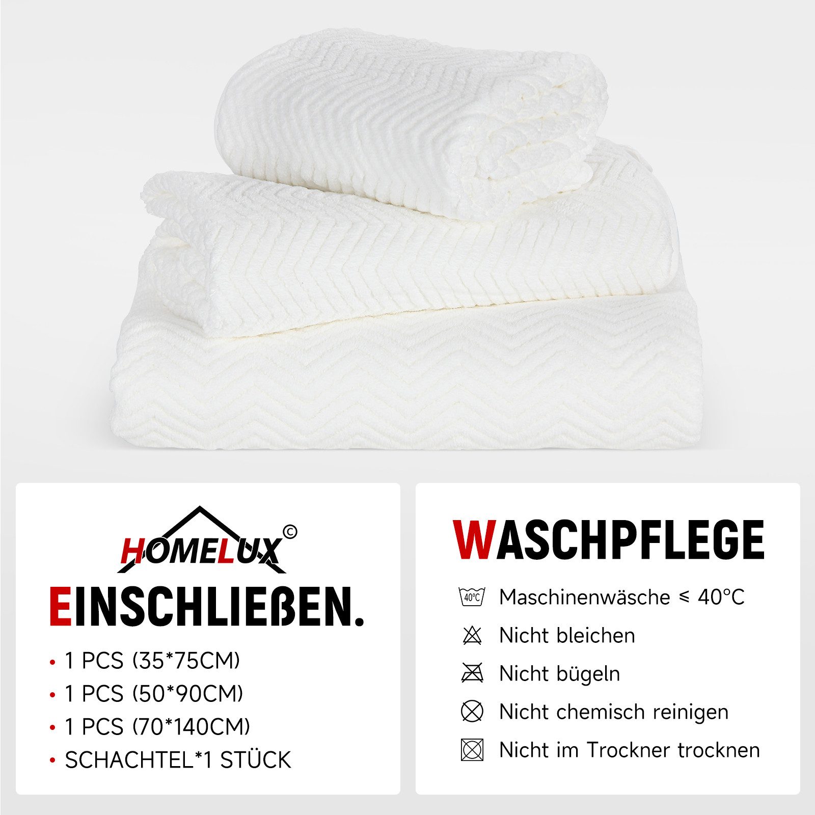 HOMELUX Handtuch Set 2 / 3 günstig online kaufen