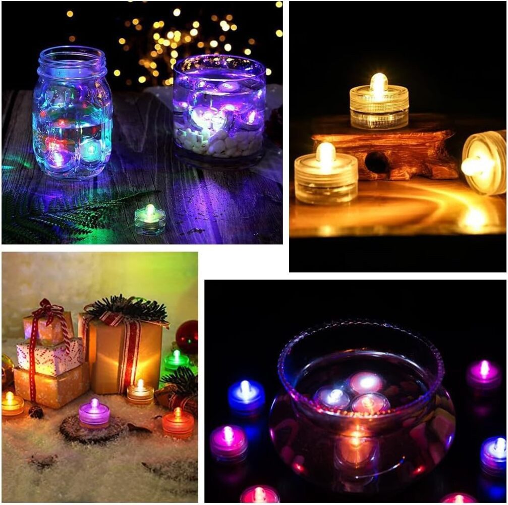 PRECORN LED Dekolicht LED Teelichter 12er Set, Farbwechsel & wasserdicht, D günstig online kaufen