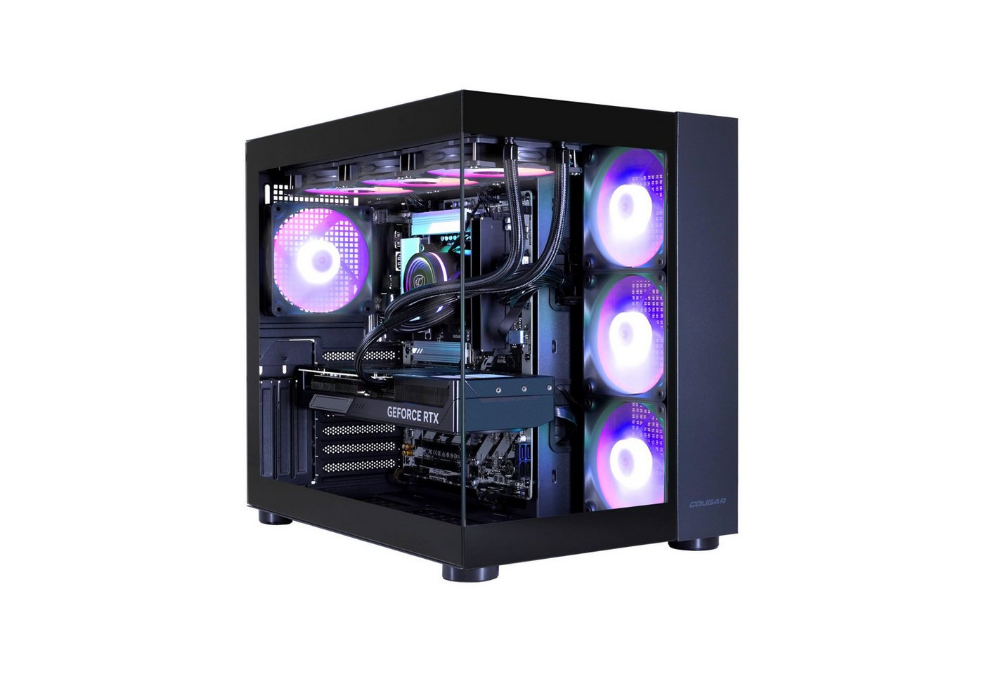 Cougar FV150 BK 7807 AMD Ryzen 9 9950X3D 32GB DDR5 2TB SSD RTX 5080 Gaming-PC (AMD Ryzen 9 9950X3D, RTX 5080, 32 GB RAM, 2000 GB SSD, Wasserkühlung, Windows 11, DDR5 RAM)