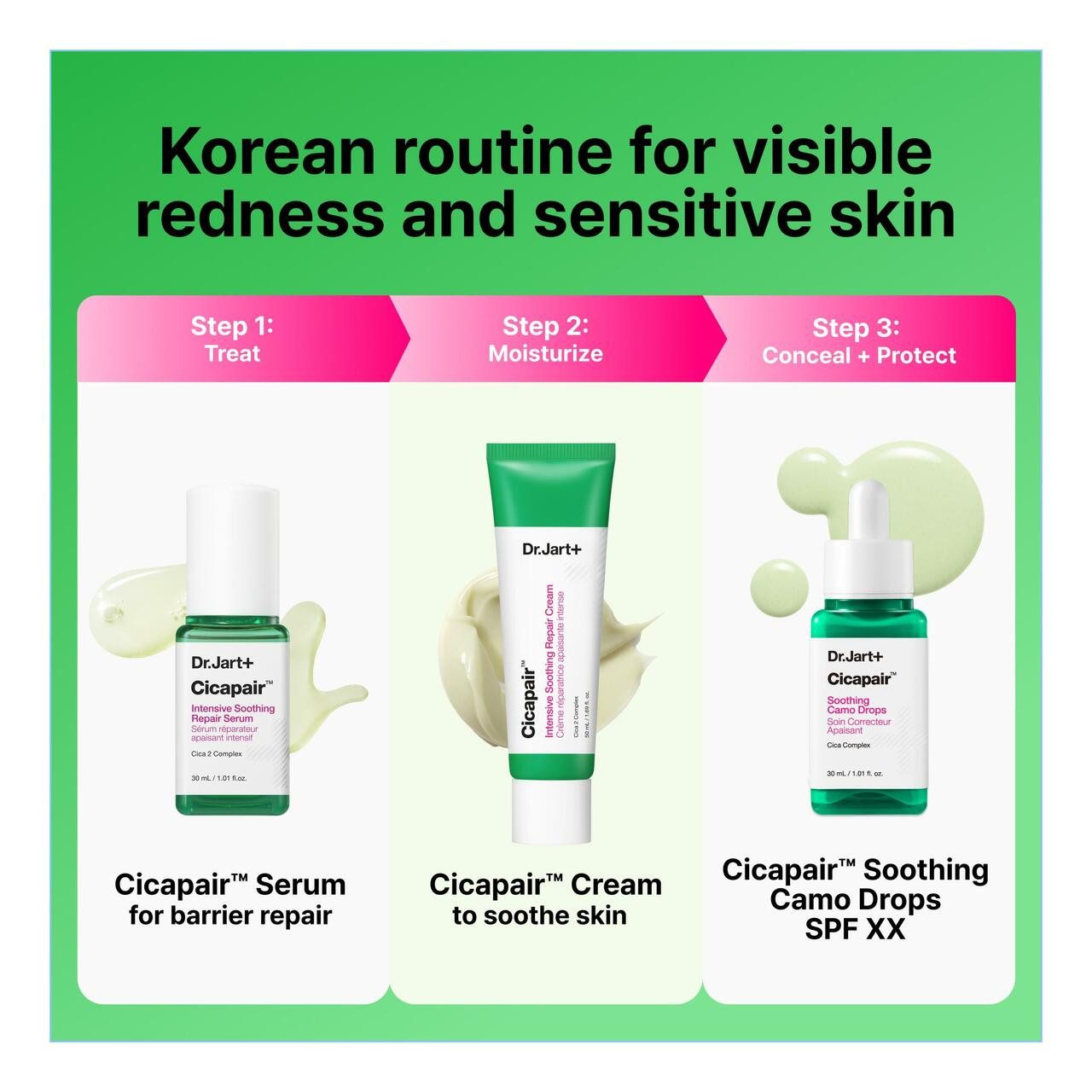 Dr.Jart+ Gesichtsserum Cicapair™ Soothing Camo Drops SPF 20