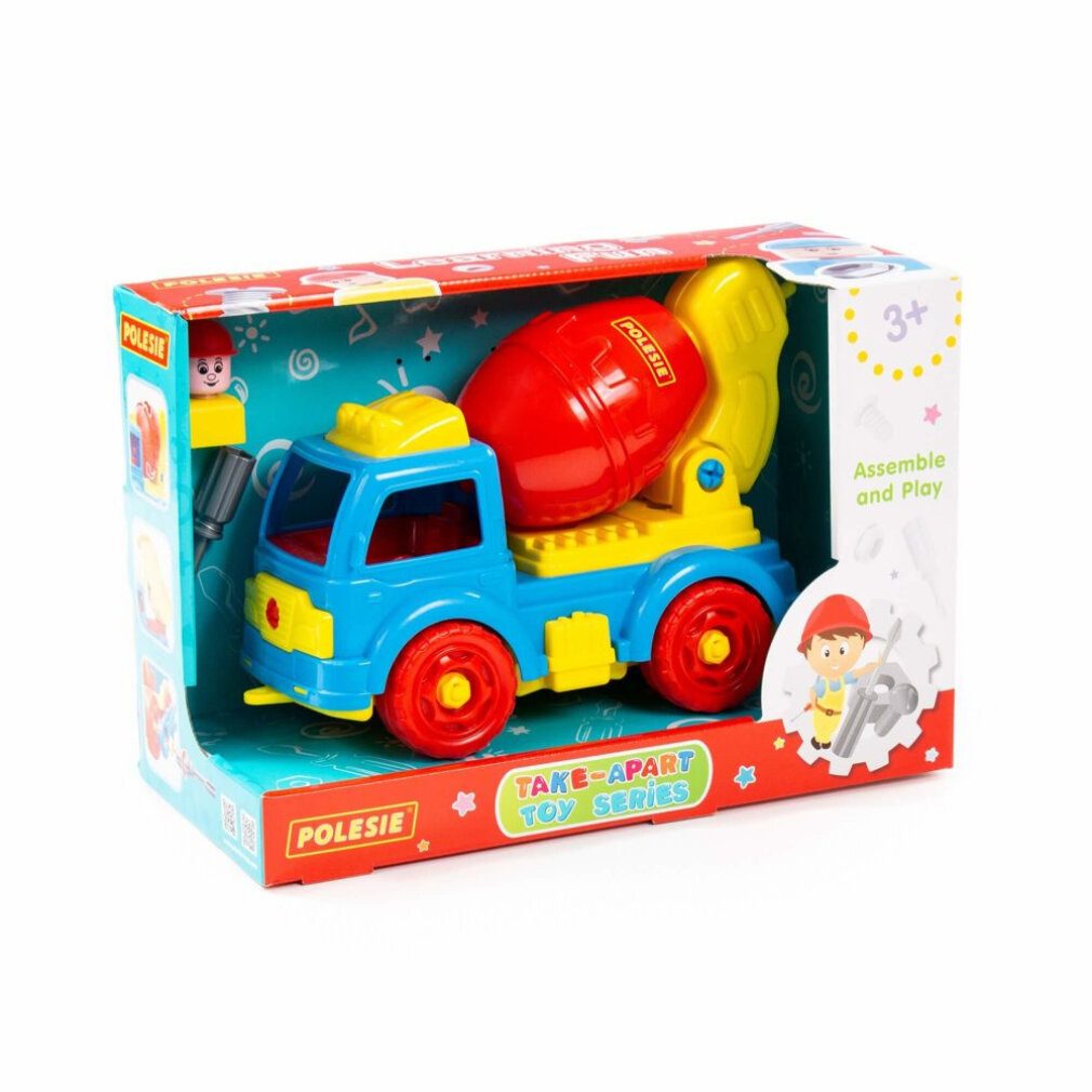 WADER QUALITY TOYS Spielzeug-Boot Betonmischer Transport DIY Blöcke 29 Stück 84804