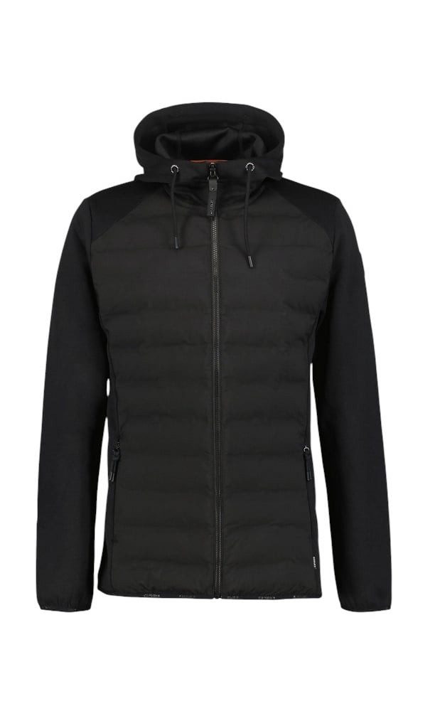 Icepeak Hybridjacke Arzberg mit Kapuze (4-Wege-Stretch) schwarz Herren